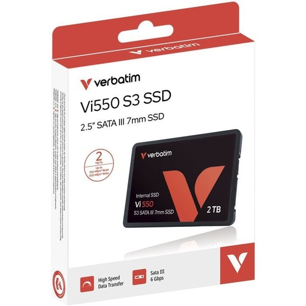 Intern SSD - VERBATIM - VI550 S3 - SATA III - 2 To - 2,5"