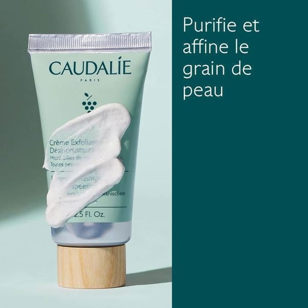 Exfolierande kräm - Caudalie - 75 mL - Alla hudtyper - Utan alkohol - Mjuk skrubb
