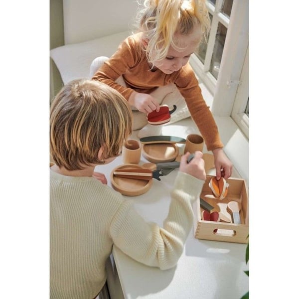 Set med trägrönsaker - FLEXA - Flexa - 6 delar - FSC-björkplywood - Trälåda