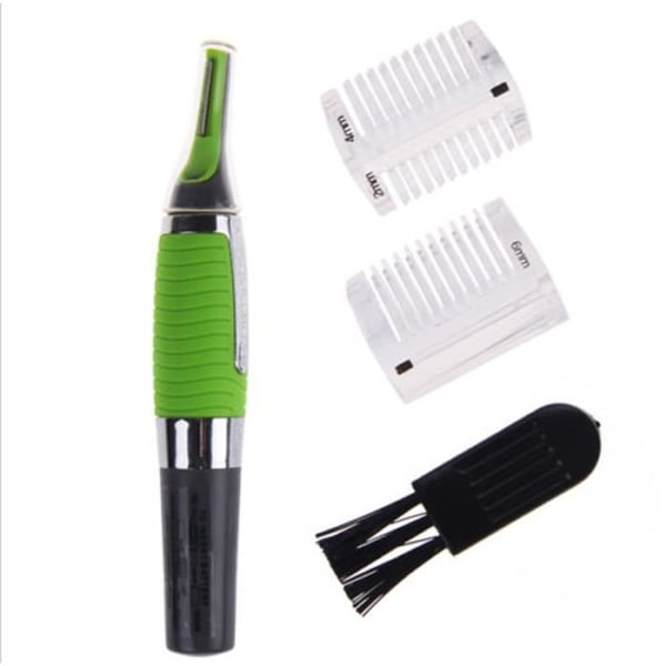 Man Öra Näsa ansikte hals Ögonbrynstrimmer LED-lampor Rakapparat Clipper Cleaner