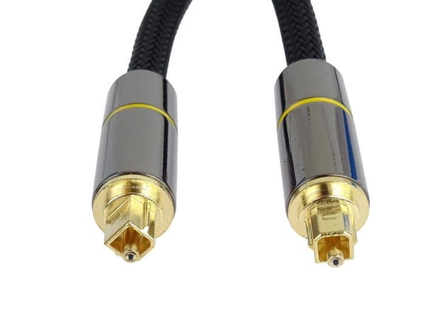 Optisk kabel - PREMIUMCORD - kjtos7-2 - 2 m - Toslink han - Interferenssikker