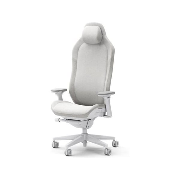 Fractal Design Refine Fabric Light Gaming Chair - Ergonomisk kontorsbordsstol Funktionalitet med 4D justerbara armstöd, hög rygg