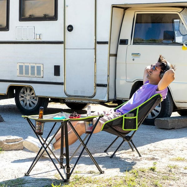 Fällbord för camping - Cafolby - InnovaGoods - 2 koppställ - Transportväska - Lätt och smidig