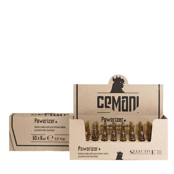 Lotion Anti-Chute - SELECTIVE PROFESSIONAL - Cemani Powerizer - 60X8ml - 8 Flacons - Koffein & Guarana