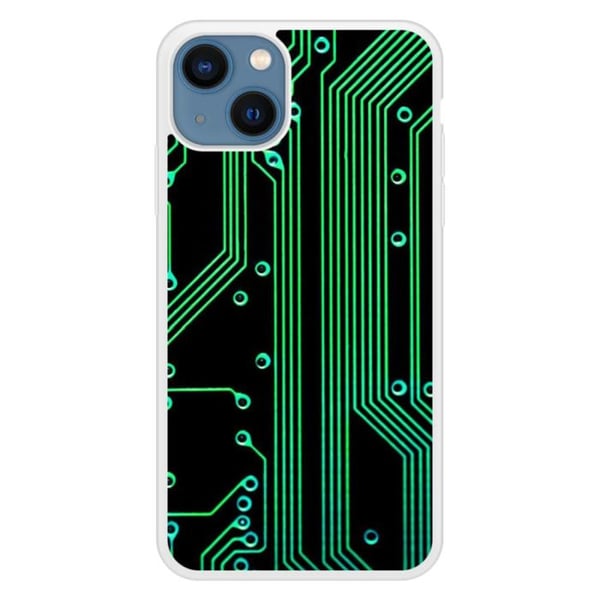 Siliconförstärkt tryckt skal kompatibelt med Apple iPhone 13 Geek-kretsstruktur
