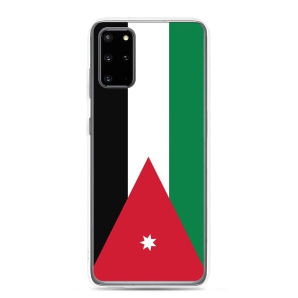 Telefonfodral – Jordaniens flagga – Kompatibel med Samsung Galaxy S20 Ultra – Mjuk baksida – Slitstark och stötsäker – Pixelforma