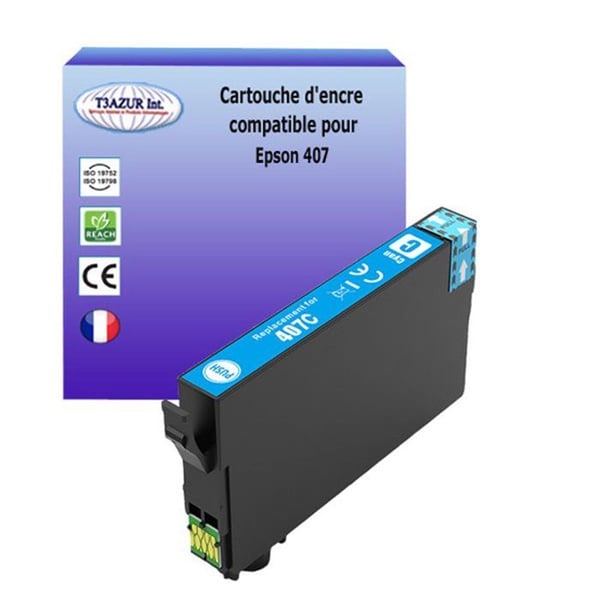 Generisk bläckpatron Epson WF-4745, WF-4745DTWF, WorkForce Pro WF-4745, WorkForce Pro WF-4745DTWF, 407XL - Cyan