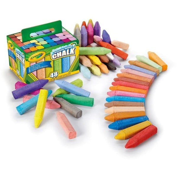 Tvättbara kritor - CRAYOLA - 48 stycken - För golv - Från 4 år