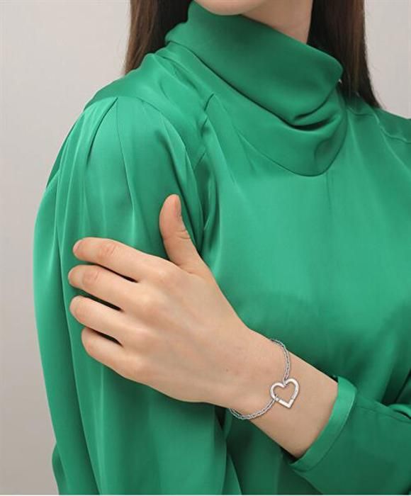 Romantisk Armband i Stål Hjärta Ines 2040326