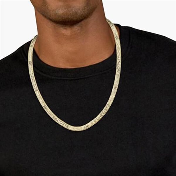 Massiv halsband i förgyllt stål för män Grit 2040378
