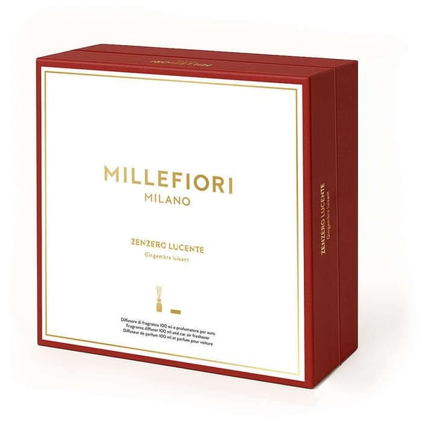 Millefiori Milano Presentset Diffusor + Bilparfym 'Zenzero Lucente' 100 ml