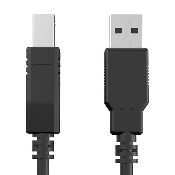 USB-kabel - FORCE POWER - USB-B till USB-A - USB 2.0 480 Mbps - 3 m - Dubbel skärmning Svart