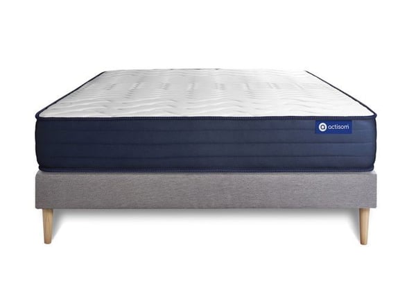 Madrass- och boxspringset 180x190 cm - Actimemo Life - Boxspringkit Grå