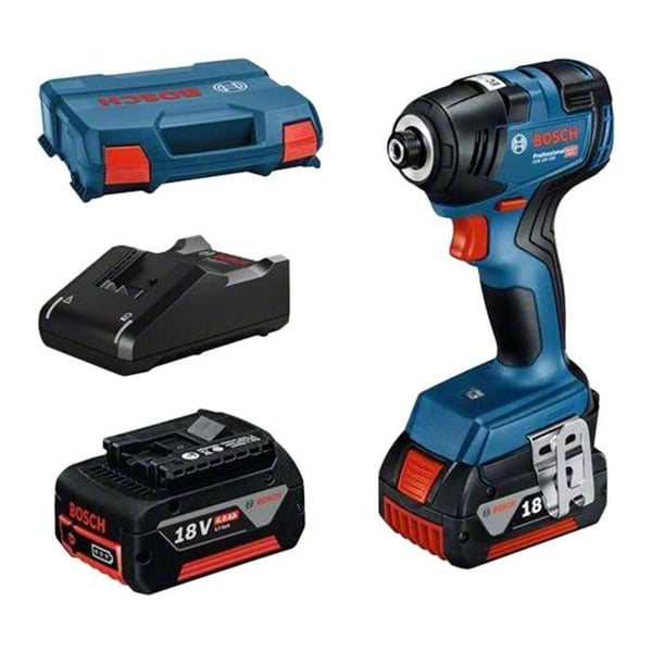 Slaghylsnyckel GDR 18 V-200 C CLICK/GO - BOSCH - med 2 batterier 18V 4.0 Ah - laddare - L boxx- 06019J2107