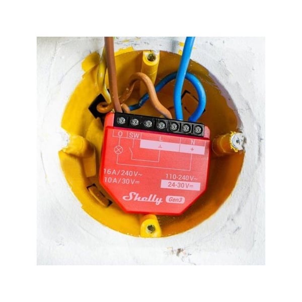 Connected Switch - SHELLY - 1PM Gen3 - Wi-Fi och Bluetooth - 16A ...