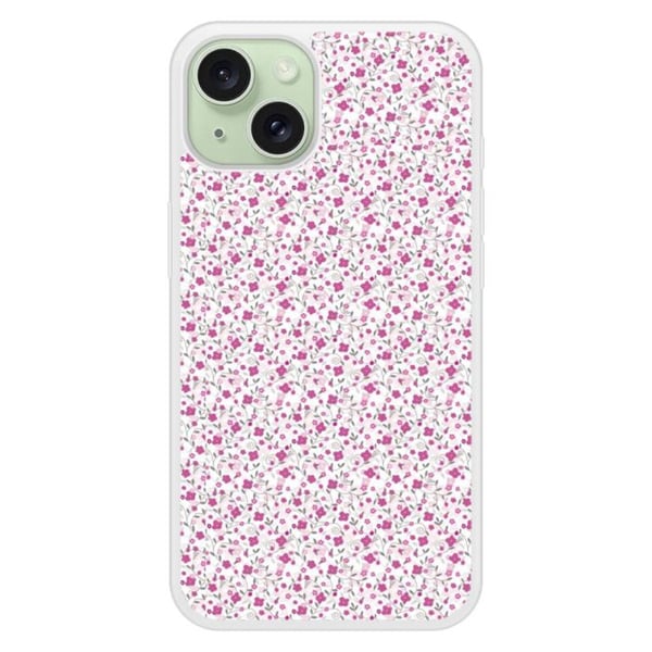 Coque i silikon med förstärkt tryck, kompatibel med Apple iPhone 15 Liberty sauvage