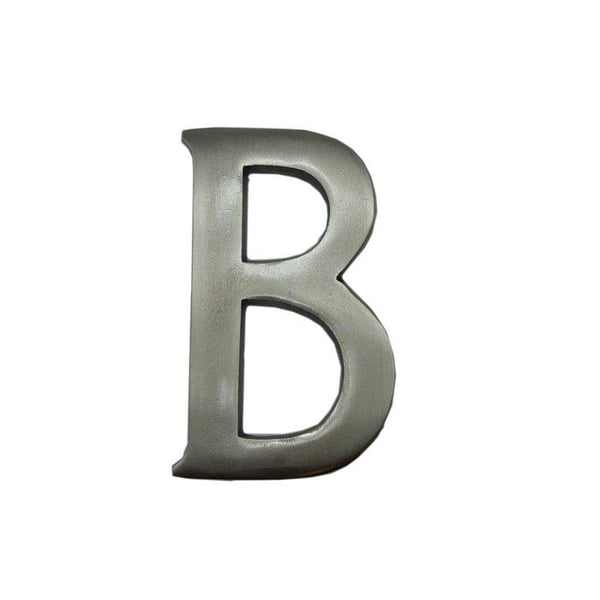 B-Bokstav Nickel Matt 10 Cm Osynlig Fäste Edm.