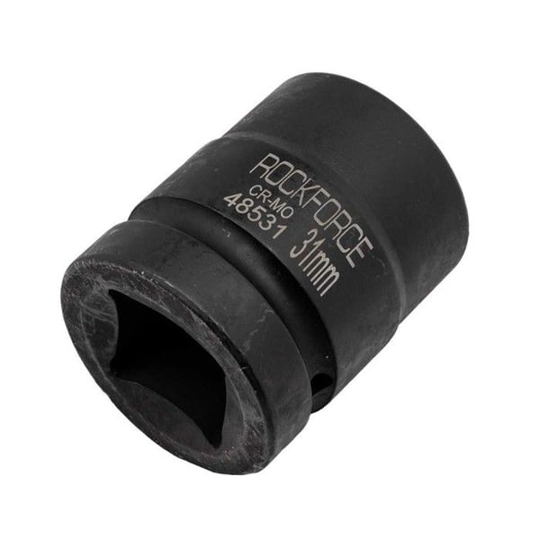 Slagskruvnyckel - Rockforce - 31 mm - 1" montering - 6-kant - CR-MO stål - Hög korrosionsbeständighet