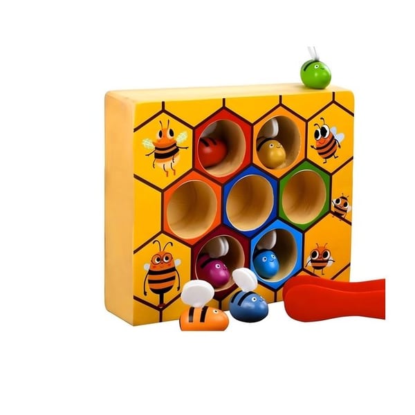 Hive av bin att associera tång klassificering färger montessori spel