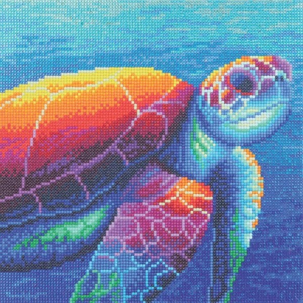 CRYSTAL ART Kit diamantbroderi tavla 30x30cm Sköldpadda