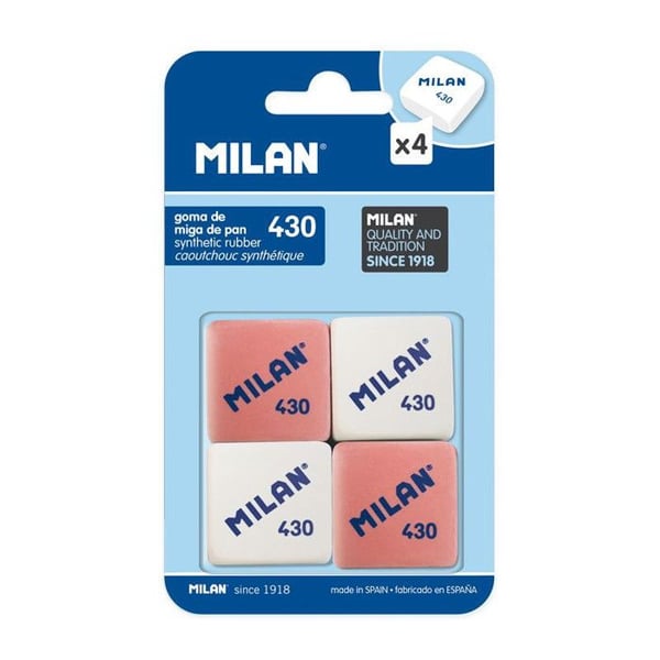 Gummi - MILAN - 430 - Syntetiskt gummi - Flerfärgad - Förpackning med 4