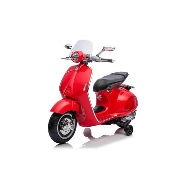 El-scooter - Vespa 946 - Röd - 2x Batteri 6V - Back - 2x Motorer 30W