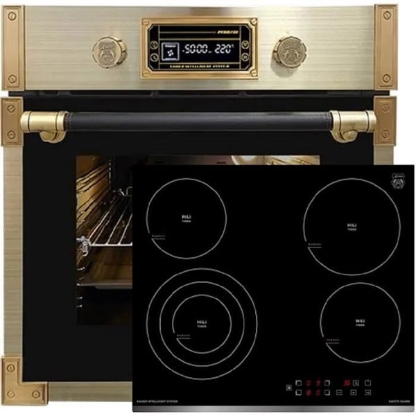 Kaiser EH 6427 AD+KCT 6703 F, Fyr inbyggda retro 73L 60 cm + Elektrisk spis, 60 cm