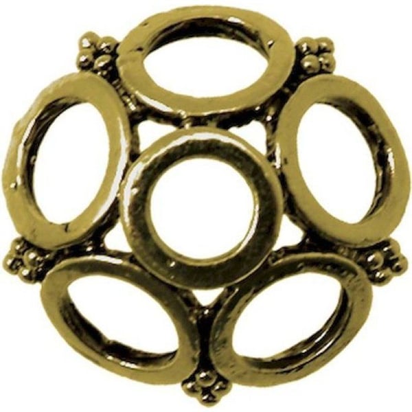 MégaCréa - Rund metallskål Ø 24 mm Brons