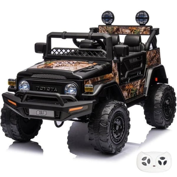 TOYOTA FJ Cruiser Elbil 12V - Svart - 1 till 6 år - Officiell Licens - EVA Däck - Bluetooth - 30kg