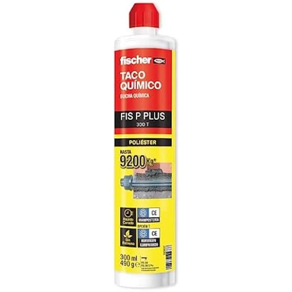 Sprutbetong - Fischer - FIS P Plus 300 T - Säker fästning - 300 ml - Såld styckevis