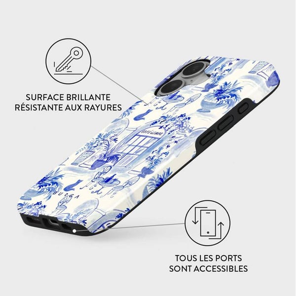 MagSafe-skal - BURGA - Apple iPhone 16 - Motif Sobremesa - Blå - Tough