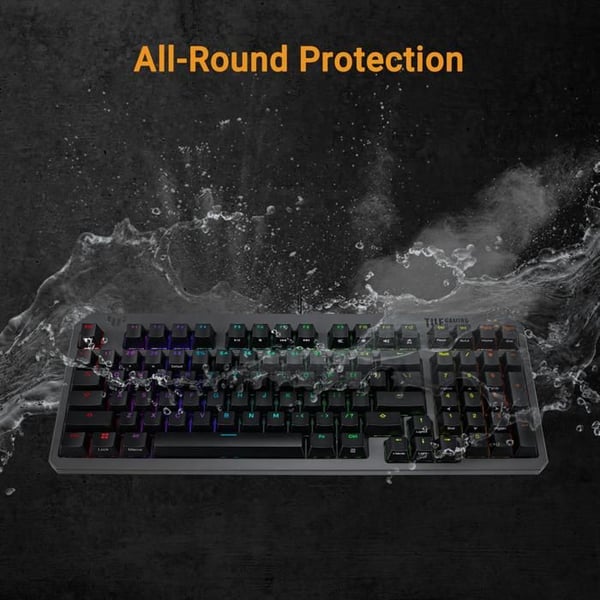 Spilkeyboard - ASUS - TUF Gaming K3 GEN II - Hybrid mekanisk - Baggrundsbelyst - Vandafvisende