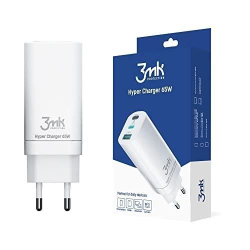 USB-oplader - 3MK - HYPER CHARGER 65W - Power Delivery - Hurtigopladning - Hvid