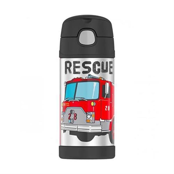 Termos för barn - THERMOS - FUNtainer - 355 ml - Rostfritt stål - Integrerat sugrör