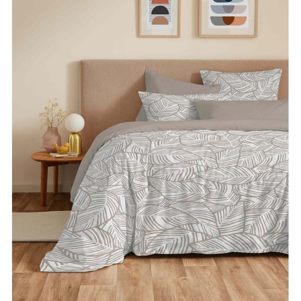 Komplett uppsättning reversibel duntäcke "Vanessa" 6 delar för säng 180 x 200 "King Size" Fira Natural