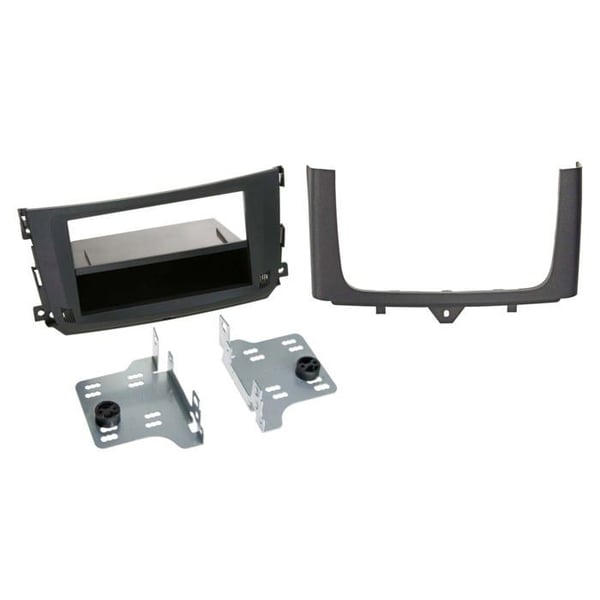 2 DIN bilradiofront med förvaringsfack, kompatibel med Smart Fortwo OEM Sat Nav