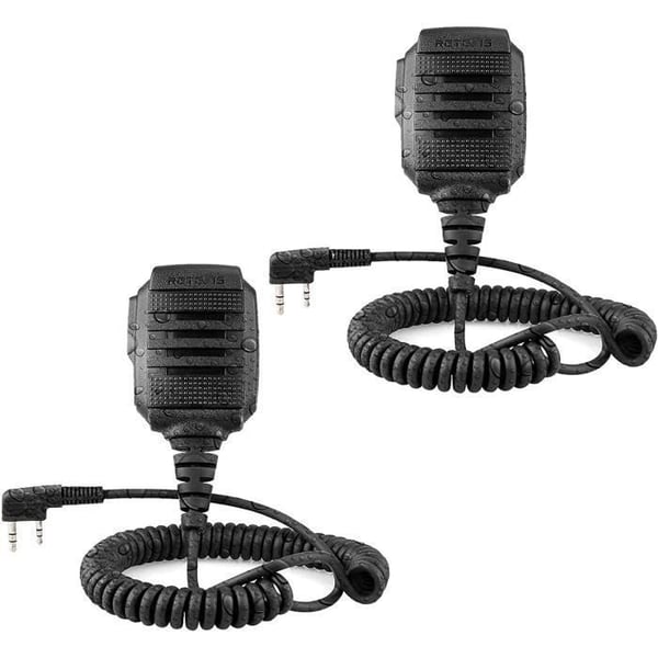 Retevis RS114 Walkie Talkie Högtalarmikrofon IP54 Vattentät 2-stift kompatibel med Retevis RT24 RT27 RT3S RT5R Walkie Talkies