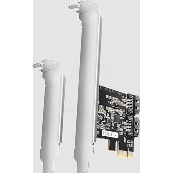 PCIe-kontroller - AXAGON - PCES-SJ2 - 2 SATA 6G-portar - Chipset JMB582 - Svart