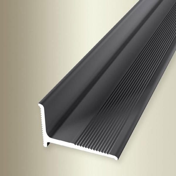 PROVISTON Avslutningsprofil 21 x 2 x 2700 mm Alu Räfflad Självhäftande 2700 mm