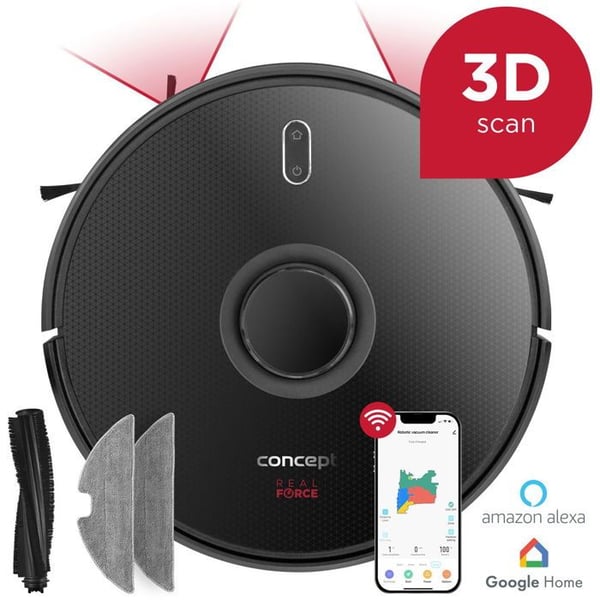 Robotdammsugare - KONCEPT - VR3400 2v1 - Laser 3D - HEPA-filter H13 - Autonomi 300 min