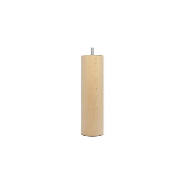 Set med 4 cylindriska fotbrädor i bok, – Höjd 20 cm – Klarlack – Skruv M8x20