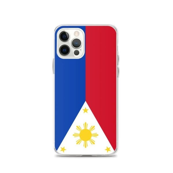 Telefonfodral – Filipinernas flagga – Kompatibel med iPhone 12 Pro – Mjukt fodral – Stöttålig – Silikon – Pixelforma