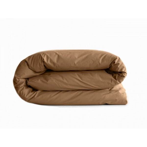 "Manoir" påslakan ren percale kammad långfibrig bomull 80 trådar/cm² Sydvind - Cognac - Påslakan 240 x 220 cm