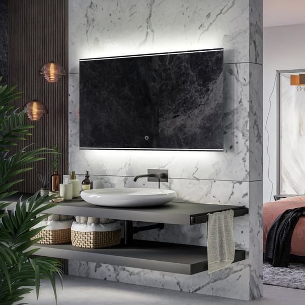 LED Spegel med Touch Switch ALASTA Chicago 110x100 cm