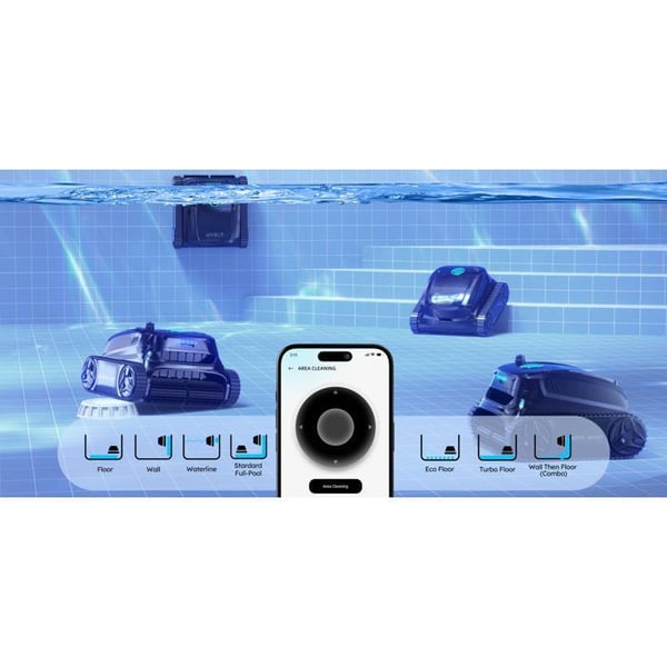 Trådløs poolrobot - WYBOT - Wybot S2 Solar - Solopladning - Fuld rengøring - 2,5 timers driftstid