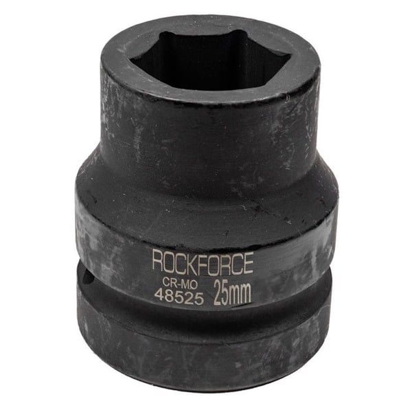 Slagskruvnyckel - Rockforce - 25 mm - 1" montering - 6 sidor - Stål CR-MO - Hög korrosionsbeständighet