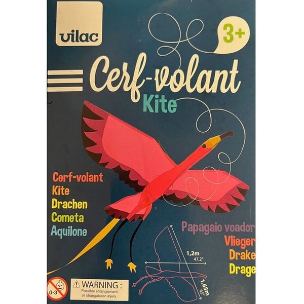 Drake - VILAC - Flamingo drake - 120 x 165 cm - Struktur av kolfiber - Transportväska