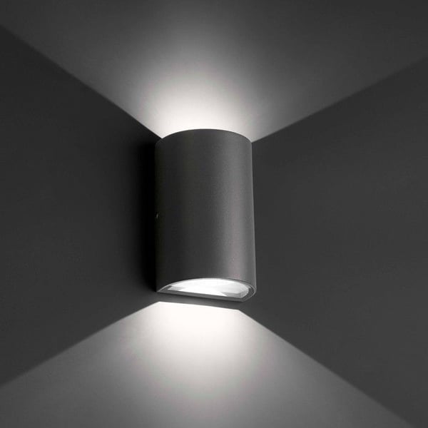 Utomhus LED vägglampa Mörkgrå 2x3W-Spets - FARO