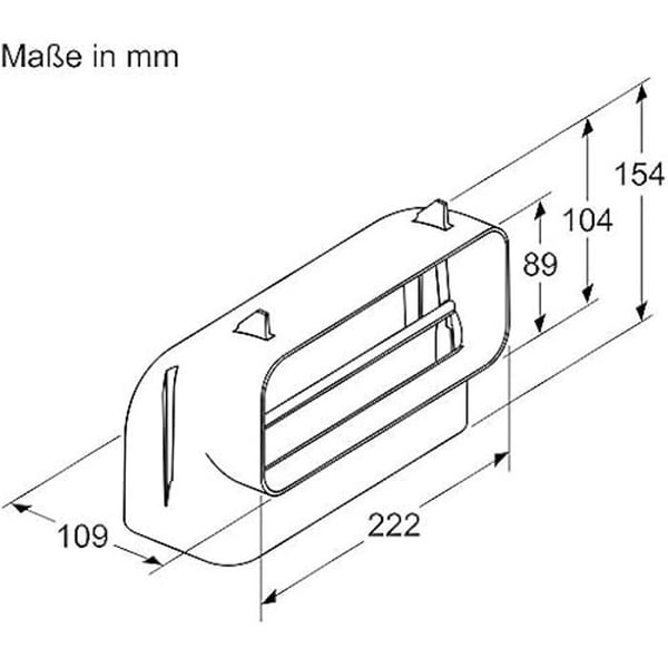 Installationsaccessoarer - Bosch - HEZ9VDSB3 - 90° vertikal platt böj med liten radie - Svart