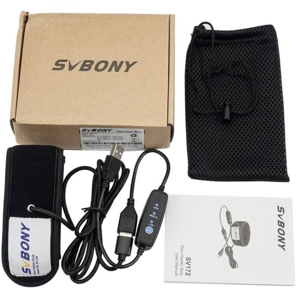 Svbony SV172 anti-dimma värmelist, linsvärmarremsa, 400 mm anti-dimma och anti-dimma temperaturregulator för kamera